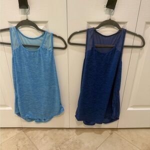 Light Blue and Navy Women's Tank Tops